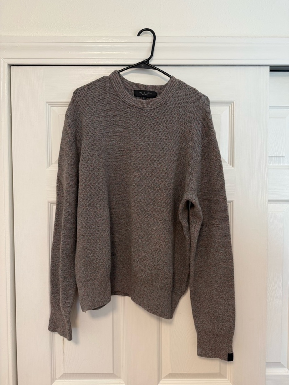 rag & bone Dexter Marled Organic Cotton Blend Sweater